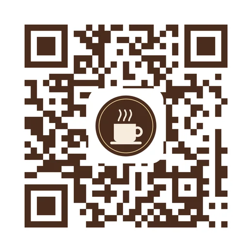 Sample QR code for a fictional coffee shop